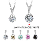 1 Carat Round Brilliant Cut D Color High Quality Moissanite Diamonds Necklace - Luxury Gemstone Necklace - The Jewellery Supermarket
