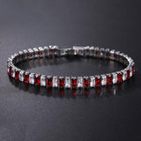 ELEGANT AAA+ Cubic Zirconia Crystals Bracelet Colorful Silver Colour Tennis Bracelets For Women - The Jewellery Supermarket