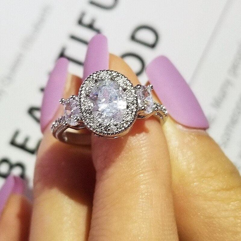 New Arrivals Luxury Beautiful AAA+ Quality CZ Diamonds Wedding Engagement Rings For Women - The Jewellery Supermarket