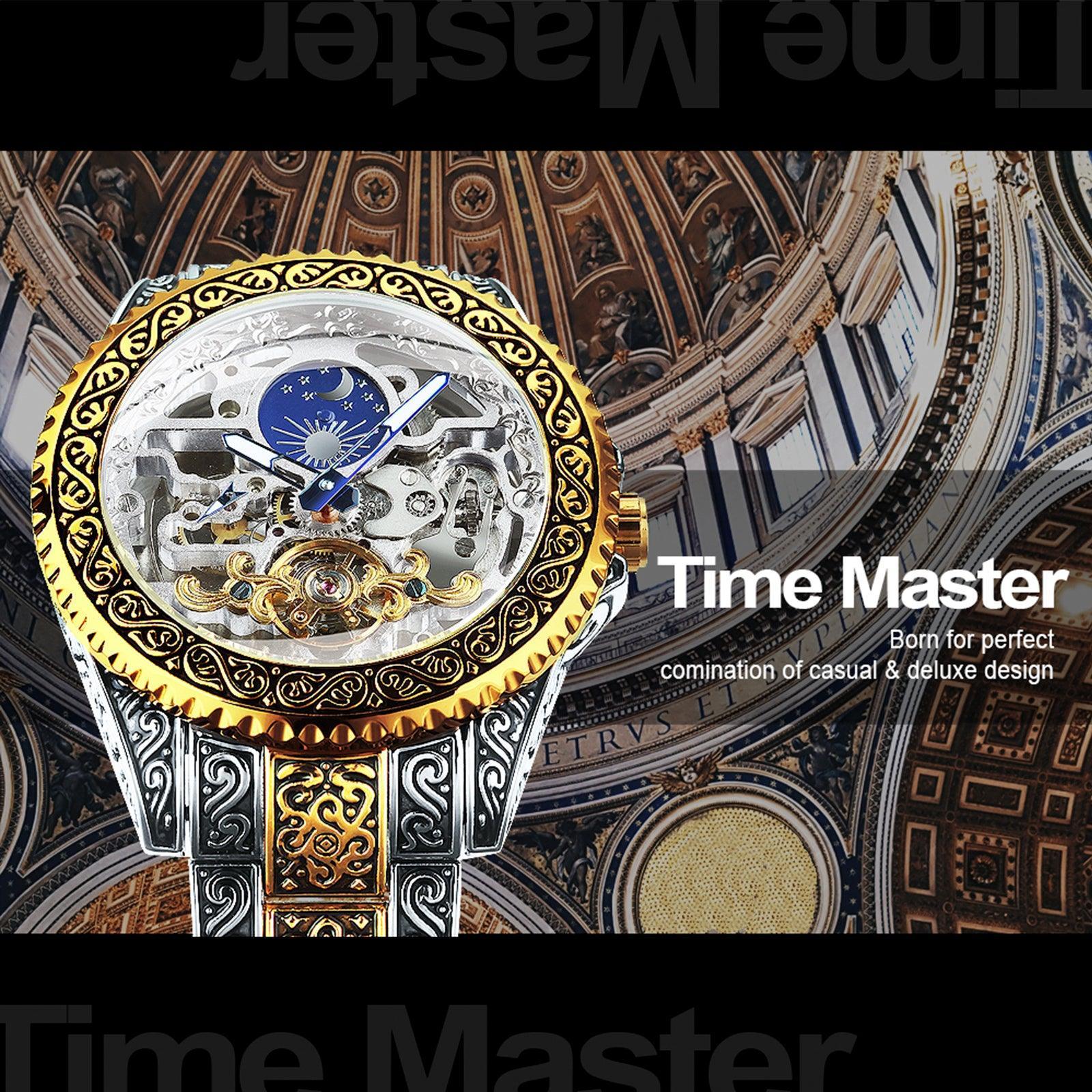 NEW - Luxury Men Mechanical Forsaking Automatic Tourbillon Skeleton Watch - The Jewellery Supermarket