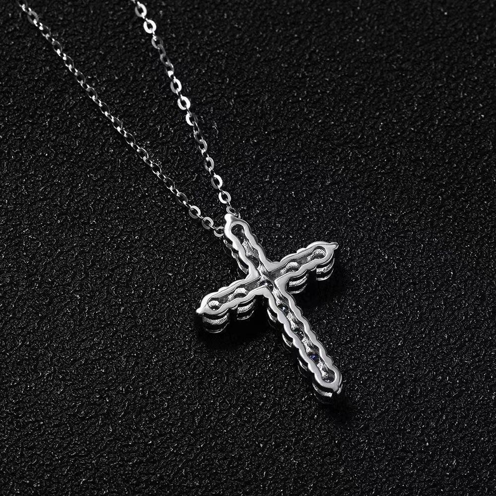 Marvelous 2.5, 3, 4mm Real High Quality Moissanite Diamonds Jesus Cross Pendant Necklace - Fine Jewellery - The Jewellery Supermarket