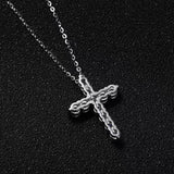 Marvelous 2.5, 3, 4mm Real High Quality Moissanite Diamonds Jesus Cross Pendant Necklace - Fine Jewellery - The Jewellery Supermarket
