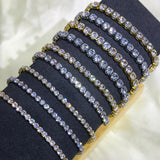 EXQUISITE Charming AAA+ Cubic Zirconia Simulated Diamonds Gold Colour Tennis Bracelets - The Jewellery Supermarket