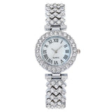 Best Selling Luxury Blig Fashion Brand Simulated Diamonds Steel Band Watch Bracelet Set - Ideal Gifts - The Jewellery Supermarket