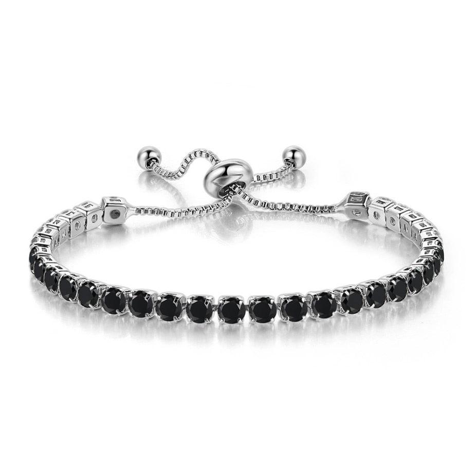CHARMING Adjustable Colorful Birthstone AAA CZ Crystals MUlticolour Tennis Bracelets for Women - The Jewellery Supermarket
