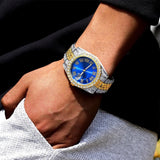 New Hip Hop Iced Out Square Simulated Diamonds Watch - Sparkling Quartz Fashion Classic Watches - The Jewellery Supermarket