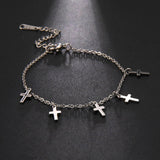 Boho Stainless Steel Christian Cross Charm Bracelets for Women - Religious Jewellery  - The Jewellery Supermarket