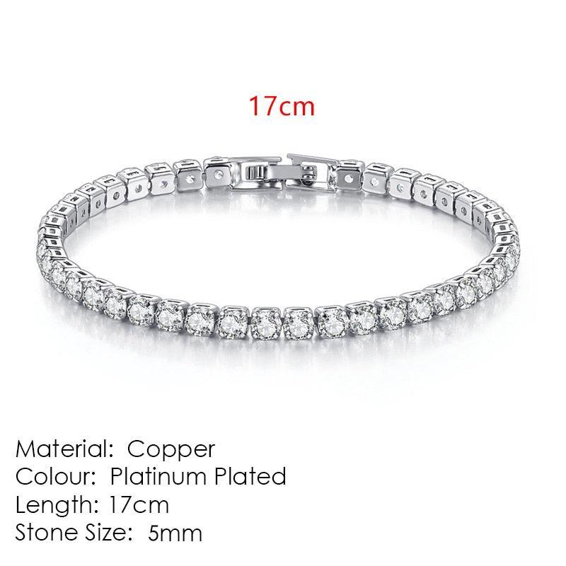 AMAZING Shiny AAA+ Cubic Zirconia Simulated Diamonds Chain Crystal Women's Dazzling Tennis Bracelets - The Jewellery Supermarket
