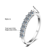 1-2CT Princess Cut High Quality Moissanite Diamonds VVS Colorless Solitaire Diamond Bridal Sets Ring - The Jewellery Supermarket