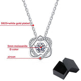 Beating Heart Design Round Cut 0.5ct High Quality Moissanite Diamonds Sparkling Necklace - Fine Jewellery - The Jewellery Supermarket