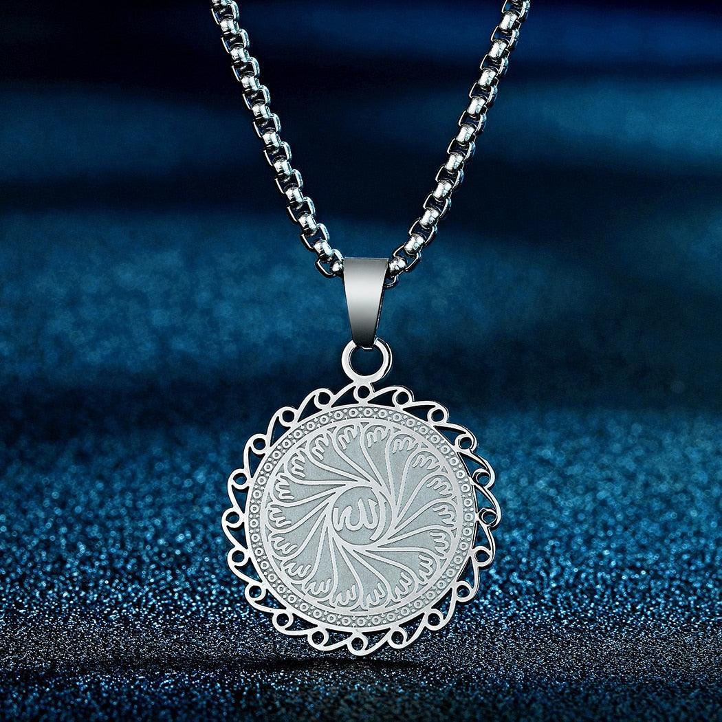 NEW ARRIVAL - Gold Silver Colour Unique Muslim Jewellery Pendant Necklace - Best Gifts - The Jewellery Supermarket