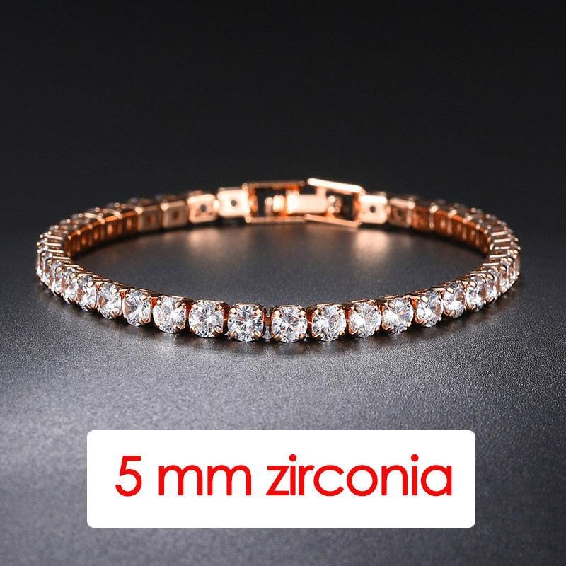 POPULAR - Trendy AAA+ Cubic Zirconia Silver Color Women's Tennis Bracelet - Hand Made jewellery - The Jewellery Supermarket