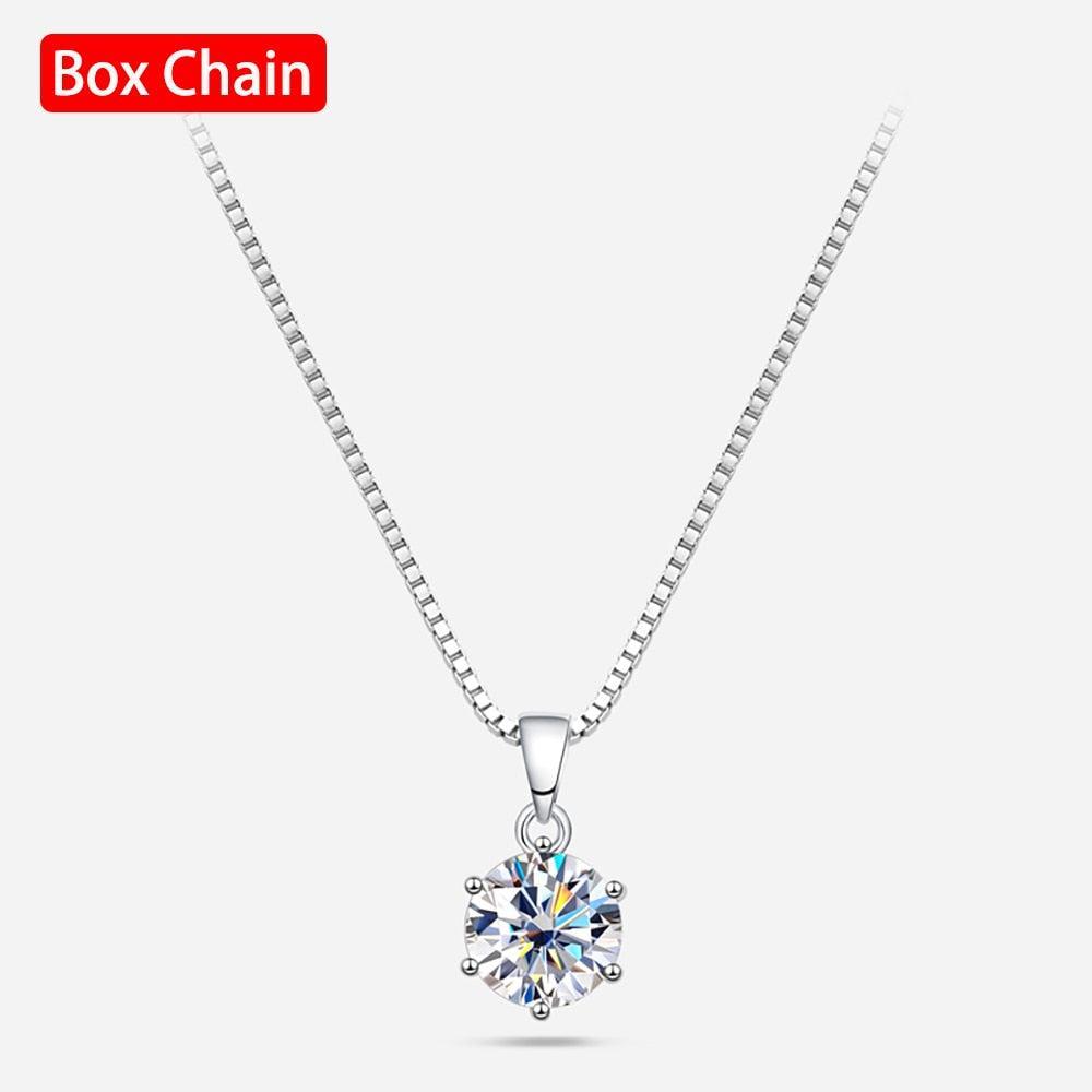 Top Quality Serenity Day 1 Carat Real High Quality Moissanite Diamonds Pendant Necklace - Wedding Jewellery - The Jewellery Supermarket