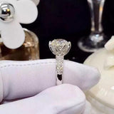 Marvellous Luxury AAA+ Cubic Zirconia Lotus Engagement Ring - The Jewellery Supermarket