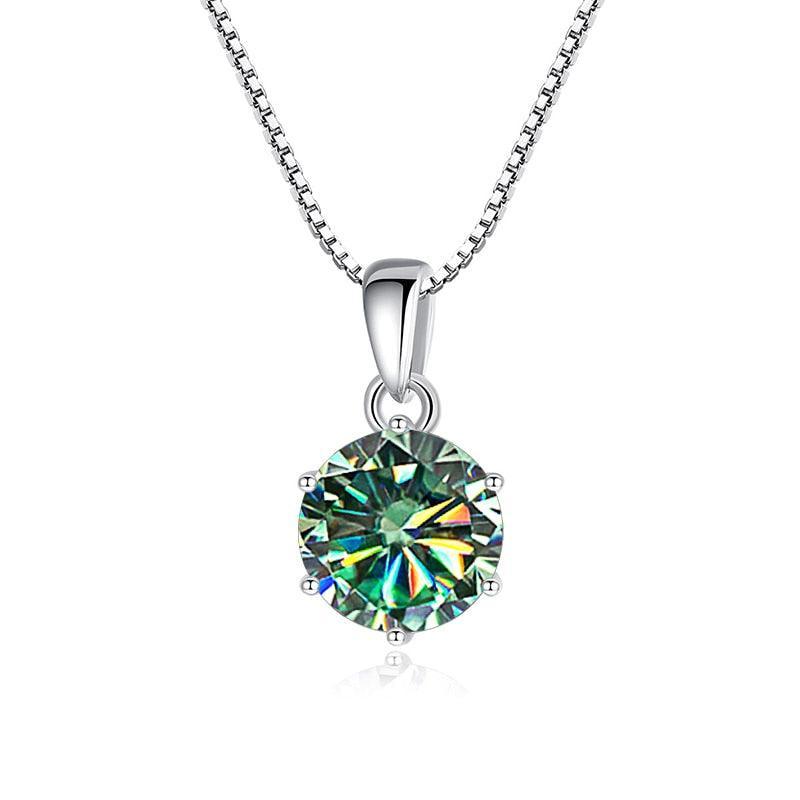 Admirable 1 CT Round cut VVS Real Top Quality Moissanite Diamonds Necklace For Women - Fine Jewellery - The Jewellery Supermarket