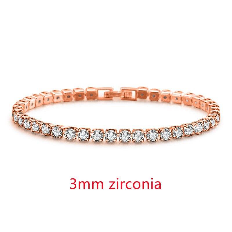 OUTSTANDING Round AAA+ Cubic Zirconia Simulated Diamonds Tennis Bracelets for Women - The Jewellery Supermarket