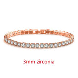 OUTSTANDING Round AAA+ Cubic Zirconia Simulated Diamonds Tennis Bracelets for Women - The Jewellery Supermarket