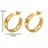 BEST SELLER New Design Hollow Roman Numerals Stainless Steel Jewellery Set for Women  - Fashion Jewellery - The Jewellery Supermarket