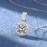 Sensational Classic Round Cut 2CT 8MM High Quality Moissanite Diamonds Necklace - Luxury Jewellery - The Jewellery Supermarket