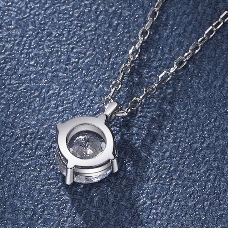 Sensational Classic Round Cut VVS 0.5/1/2 Carat High Quality Moissanite Diamonds Necklace- Fine Jewellery - The Jewellery Supermarket