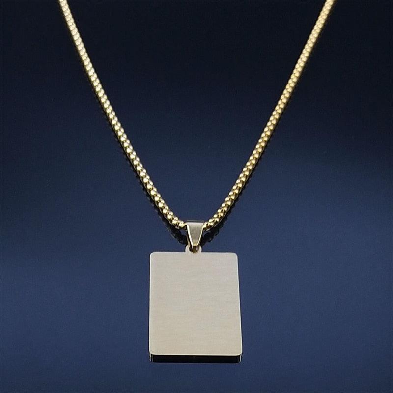 Christian Cross Bible Verse Prayer Necklace - Stainless Steel Portuguese Religious Necklaces - The Jewellery Supermarket