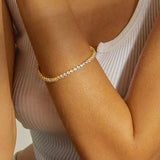 AMAZING Shiny AAA+ Cubic Zirconia Simulated Diamonds Chain Crystal Women's Dazzling Tennis Bracelets - The Jewellery Supermarket