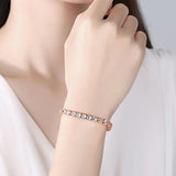 Luxury Shiny Round AAA+ Cubic Zirconia Diamond Tennis Gold Silver Colour Bracelets For Women - The Jewellery Supermarket