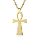 NEW Ancient Egyptian Ankh Cross Stainless 316L Steel Amulet Necklace For Men Women - The Jewellery Supermarket