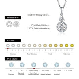 Wonderful Round Cut 1CT D Color High Quality Moissanite Diamonds 6.5mm Gemstone Necklace - Fine Jewellery - The Jewellery Supermarket