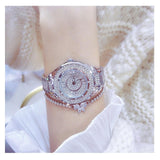 Fashion Bling Simulated Diamonds Gold Rose Gold Silver Original Elegant Ladies Watch With Bracelet Set - Ideal Gift - The Jewellery Supermarket
