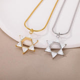 NEW Mogan Star of David Stainless Steel Chain Pendant Necklaces for Women and Men - The Jewellery Supermarket