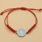 Catholic Religious Belief St. Benedict Cross Stainless Steel Bracelets Chinese Knot Bracelets for Men Women - The Jewellery Supermarket