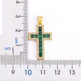 Fashion Long Chain Exquisite Multicolors Cross Pendant AAA Zircon Crystals Necklaces - Religious Jewellery - The Jewellery Supermarket