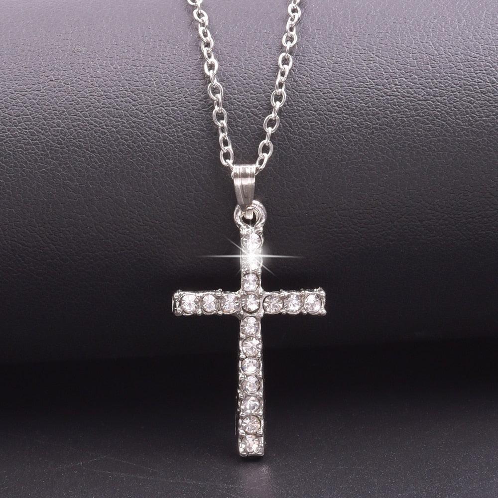 NEW HOT SELLERS - Charming Crystal Rhinestone Christ Crosses Pendant Necklaces For Women - The Jewellery Supermarket