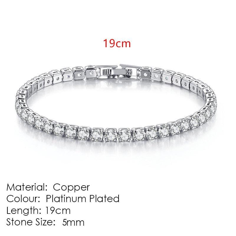AMAZING Shiny AAA+ Cubic Zirconia Simulated Diamonds Chain Crystal Women's Dazzling Tennis Bracelets - The Jewellery Supermarket