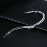 GREAT GIFTS - Luxury AAA+ Cubic Zirconia Diamonds Princess Cut Tennis Bracelet - The Jewellery Supermarket