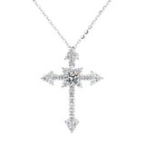 Amazing Real D Color 1 Carat High Quality Moissanite Diamonds Cross Pendant Necklace - Fine Jewellery - The Jewellery Supermarket