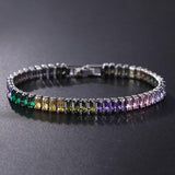 ELEGANT AAA+ Cubic Zirconia Crystals Bracelet Colorful Silver Colour Tennis Bracelets For Women - The Jewellery Supermarket