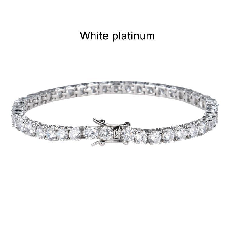 Sparkling Real D Colour VVS 4mm Moissanite Full High Quality Moissanite Diamonds Tennis Bracelet - Fine Jewellery - The Jewellery Supermarket