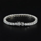 Sparkling Real D Colour VVS 4mm Moissanite Full High Quality Moissanite Diamonds Tennis Bracelet - Fine Jewellery - The Jewellery Supermarket