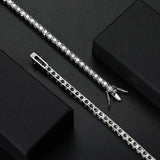 Sparkling Real D Colour VVS 4mm Moissanite Full High Quality Moissanite Diamonds Tennis Bracelet - Fine Jewellery - The Jewellery Supermarket