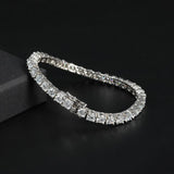 Sparkling Real D Colour VVS 4mm Moissanite Full High Quality Moissanite Diamonds Tennis Bracelet - Fine Jewellery - The Jewellery Supermarket