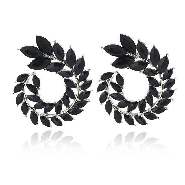 Deal of the Month - Geometric Big Round AAA Rhinestone Statement Luxury Stud Earrings - The Jewellery Supermarket