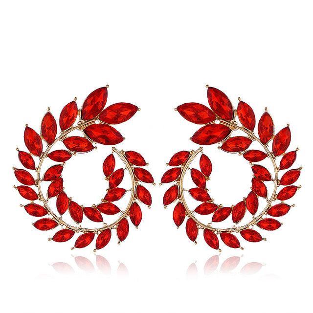 Deal of the Month - Geometric Big Round AAA Rhinestone Statement Luxury Stud Earrings - The Jewellery Supermarket