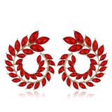 Deal of the Month - Geometric Big Round AAA Rhinestone Statement Luxury Stud Earrings - The Jewellery Supermarket