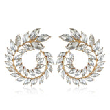 Deal of the Month - Geometric Big Round AAA Rhinestone Statement Luxury Stud Earrings - The Jewellery Supermarket