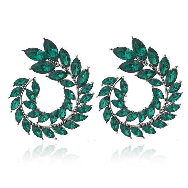 Deal of the Month - Geometric Big Round AAA Rhinestone Statement Luxury Stud Earrings - The Jewellery Supermarket