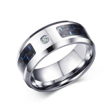 Masonic Men Stainless Steel and Carbon Fibre Rings - The Jewellery Supermarket