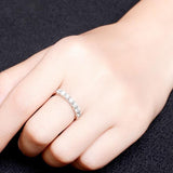 Attractive 0.7ctw 3mm DF Round Cut Moissanite Diamond Engagement & Wedding Ring - The Jewellery Supermarket