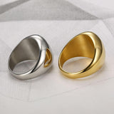 New Silver Gold Colour Masonic Symbol Men's 316L Stainless Steel Masonic Ring - The Jewellery Supermarket